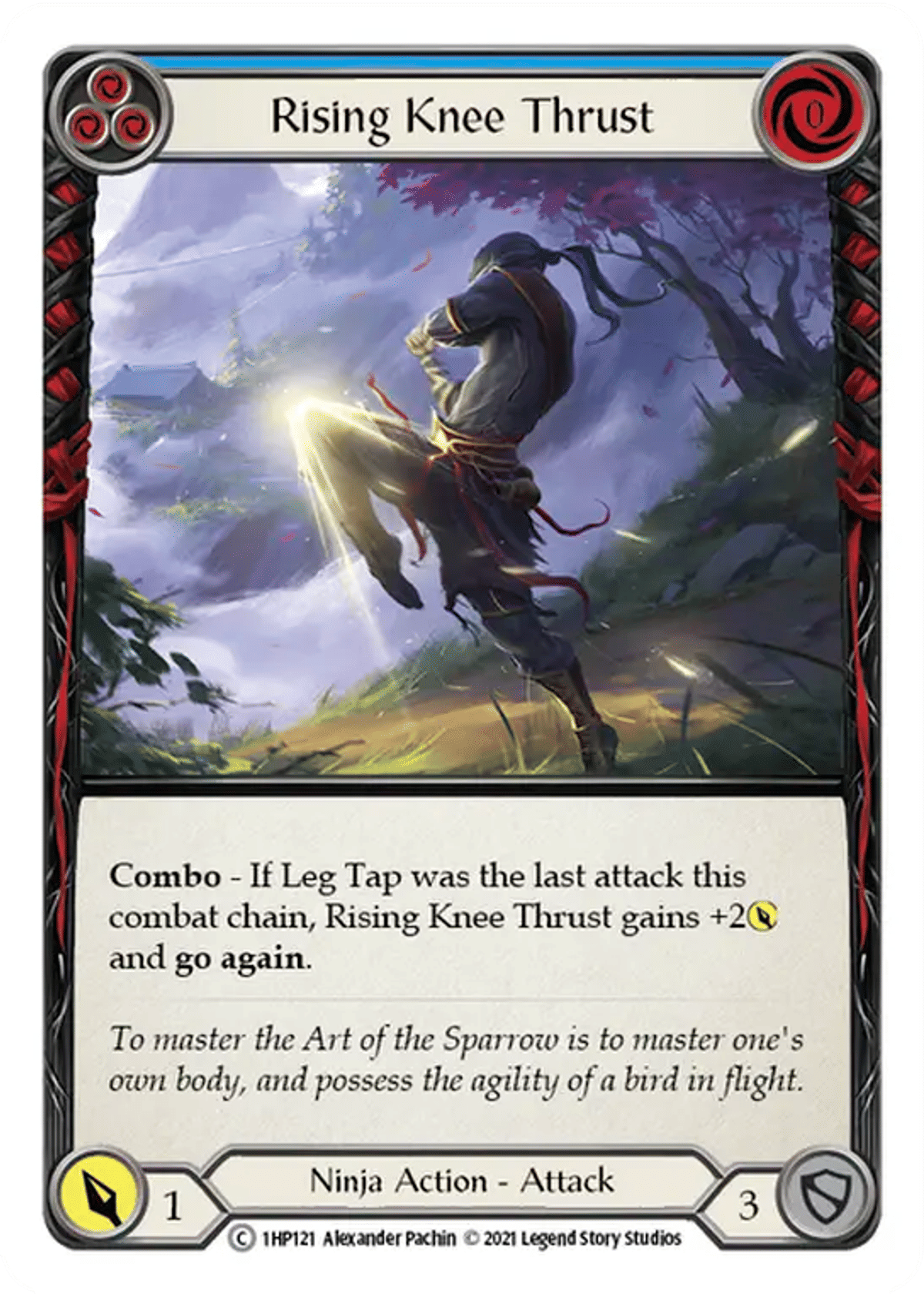 Rising Knee Thrust (Blue) from History Pack 1 - Flesh and Blood