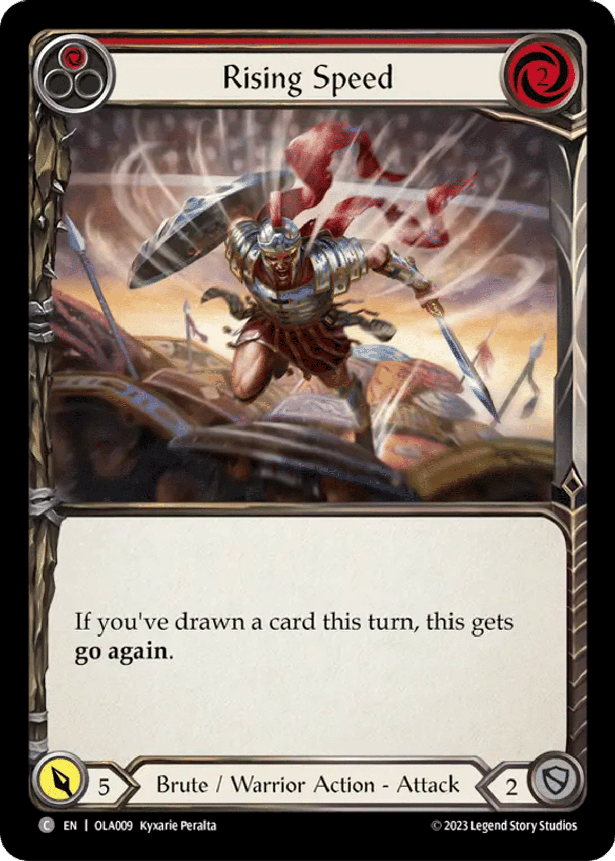 Rising Speed (Red) from Olympia - Heavy Hitters Blitz Deck - Flesh and Blood