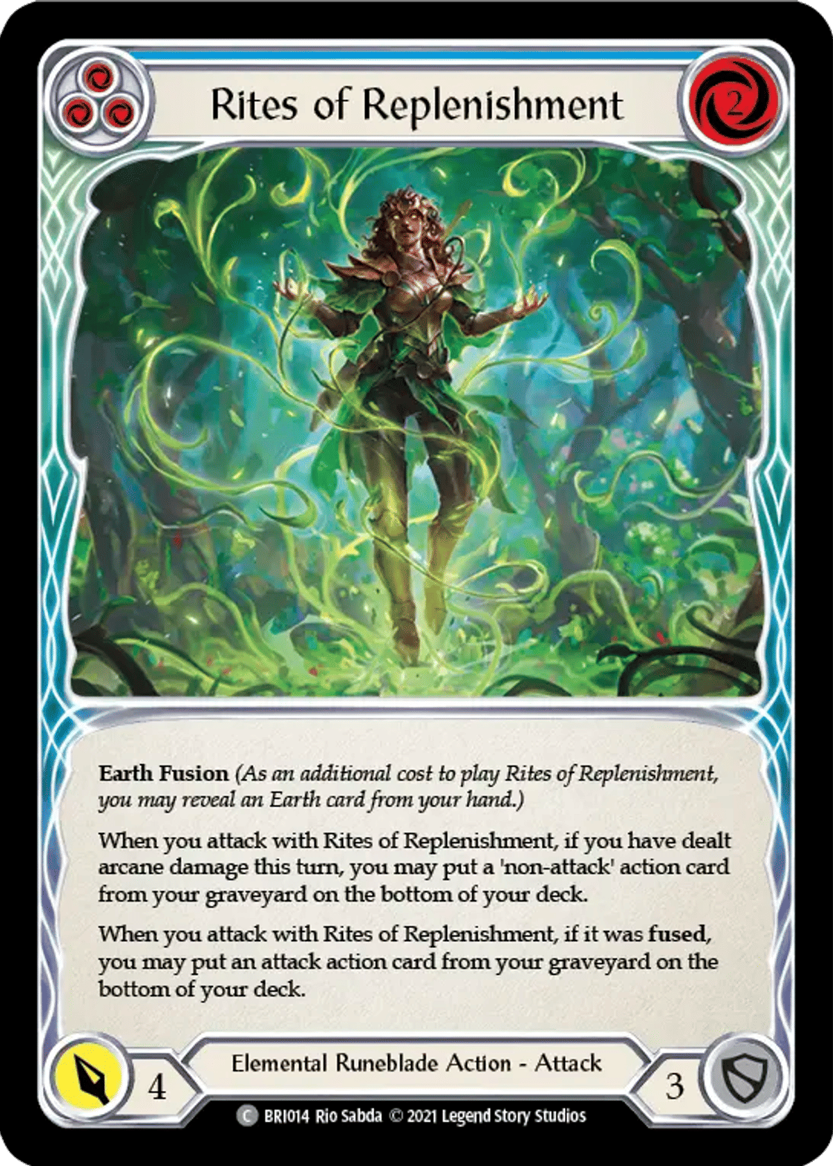 Rites of Replenishment (Blue) from Briar - Blitz Deck - Flesh and Blood