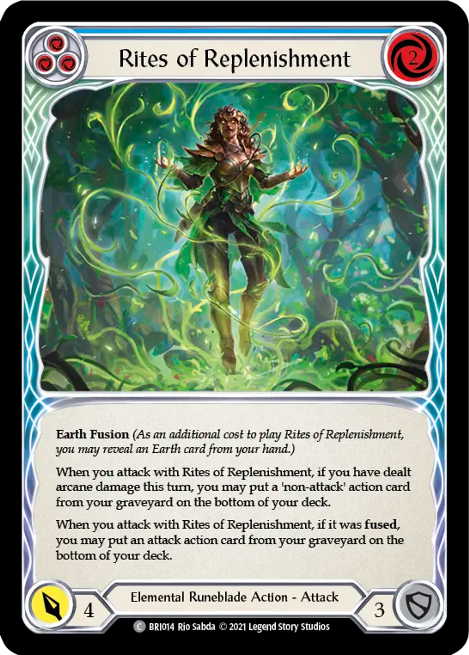 Rites of Replenishment (Blue) — Briar - Blitz Deck — Flesh and Blood