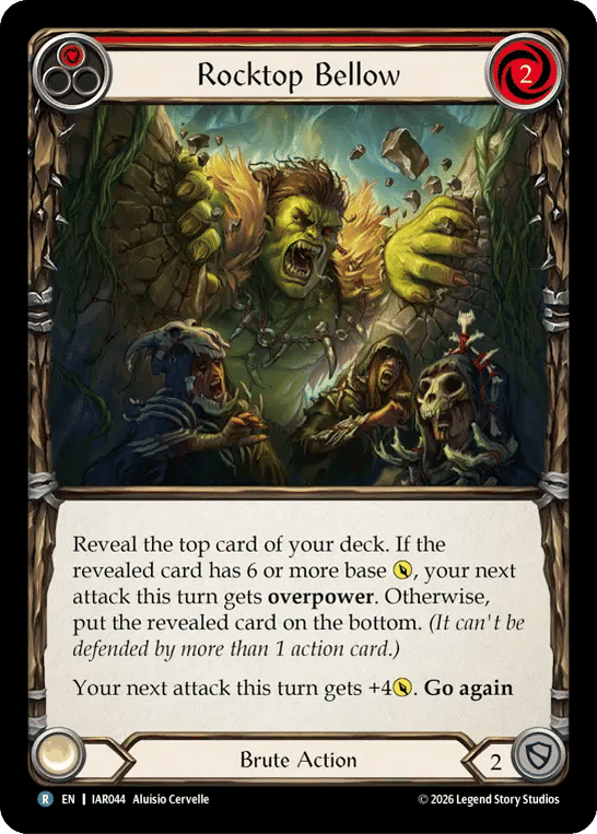 Rocktop Bellow (Red) — Usurp the Shadow Throne — Flesh and Blood