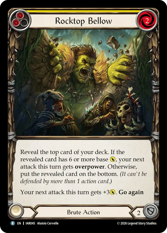 Rocktop Bellow (Yellow) — Usurp the Shadow Throne — Flesh and Blood