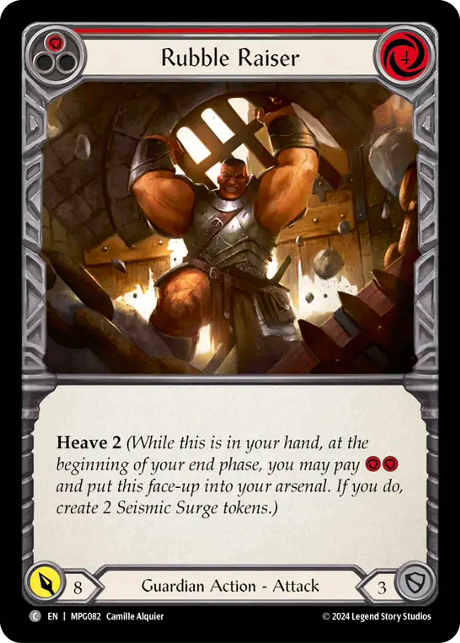 Rubble Raiser (Red) — Mastery Pack Guardian — Flesh and Blood