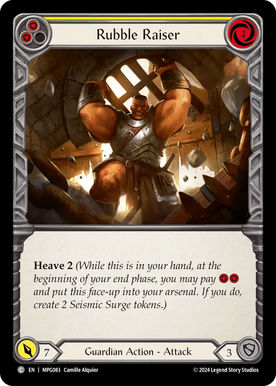 Rubble Raiser (Yellow) — Mastery Pack Guardian — Flesh and Blood