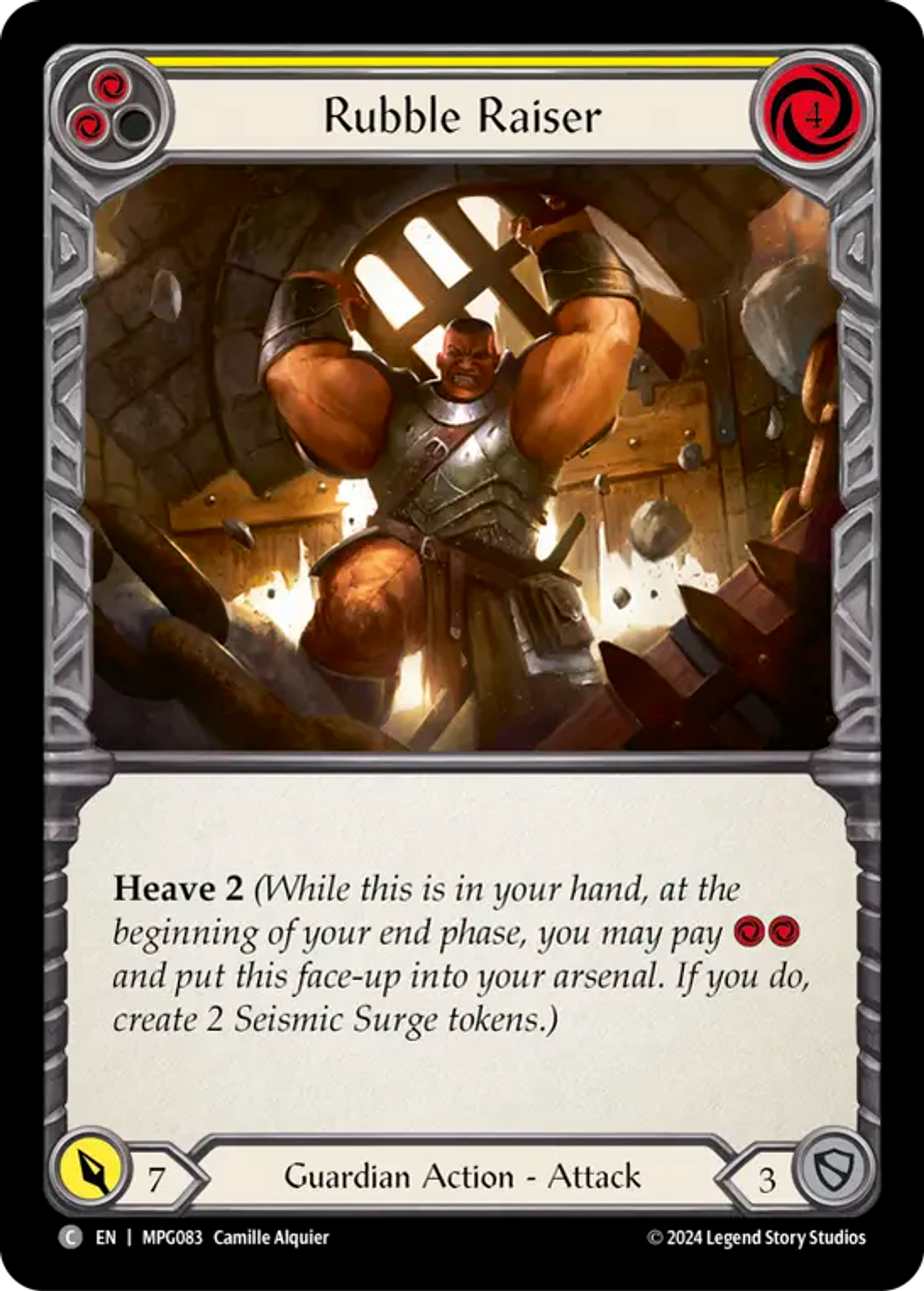 Rubble Raiser (Yellow) — Mastery Pack Guardian — Flesh and Blood