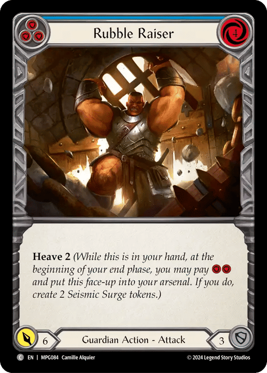 Rubble Raiser (Blue) — Mastery Pack Guardian — Flesh and Blood