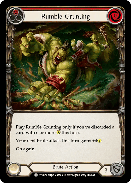 Rumble Grunting (Red) — Dynasty — Flesh and Blood