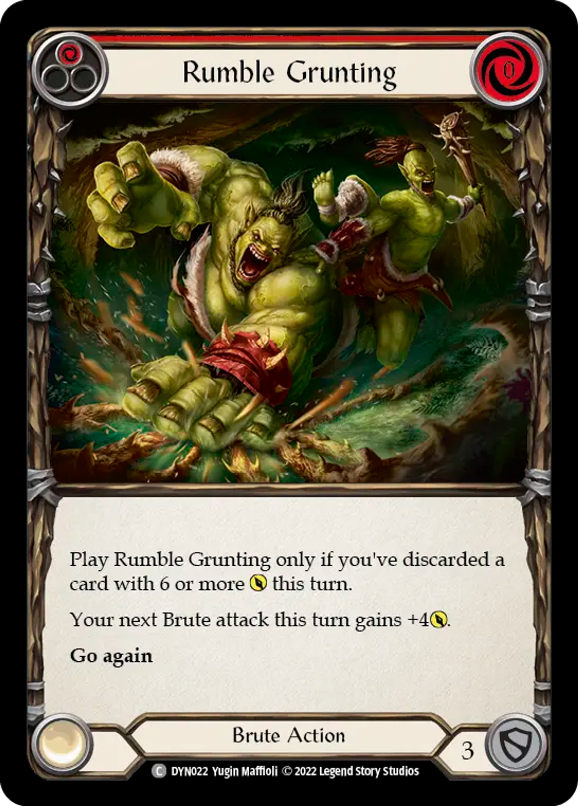 Rumble Grunting (Red) — Dynasty — Flesh and Blood