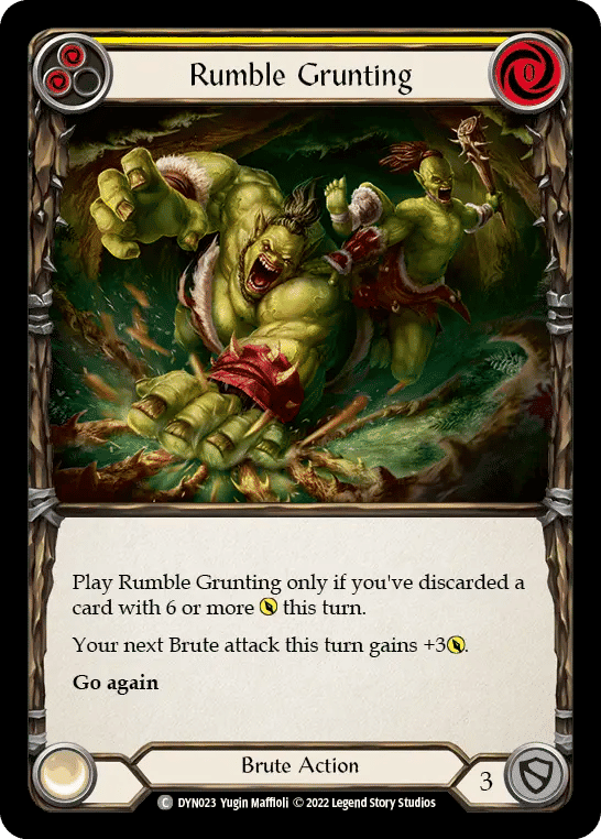 Rumble Grunting (Yellow) — Dynasty — Flesh and Blood