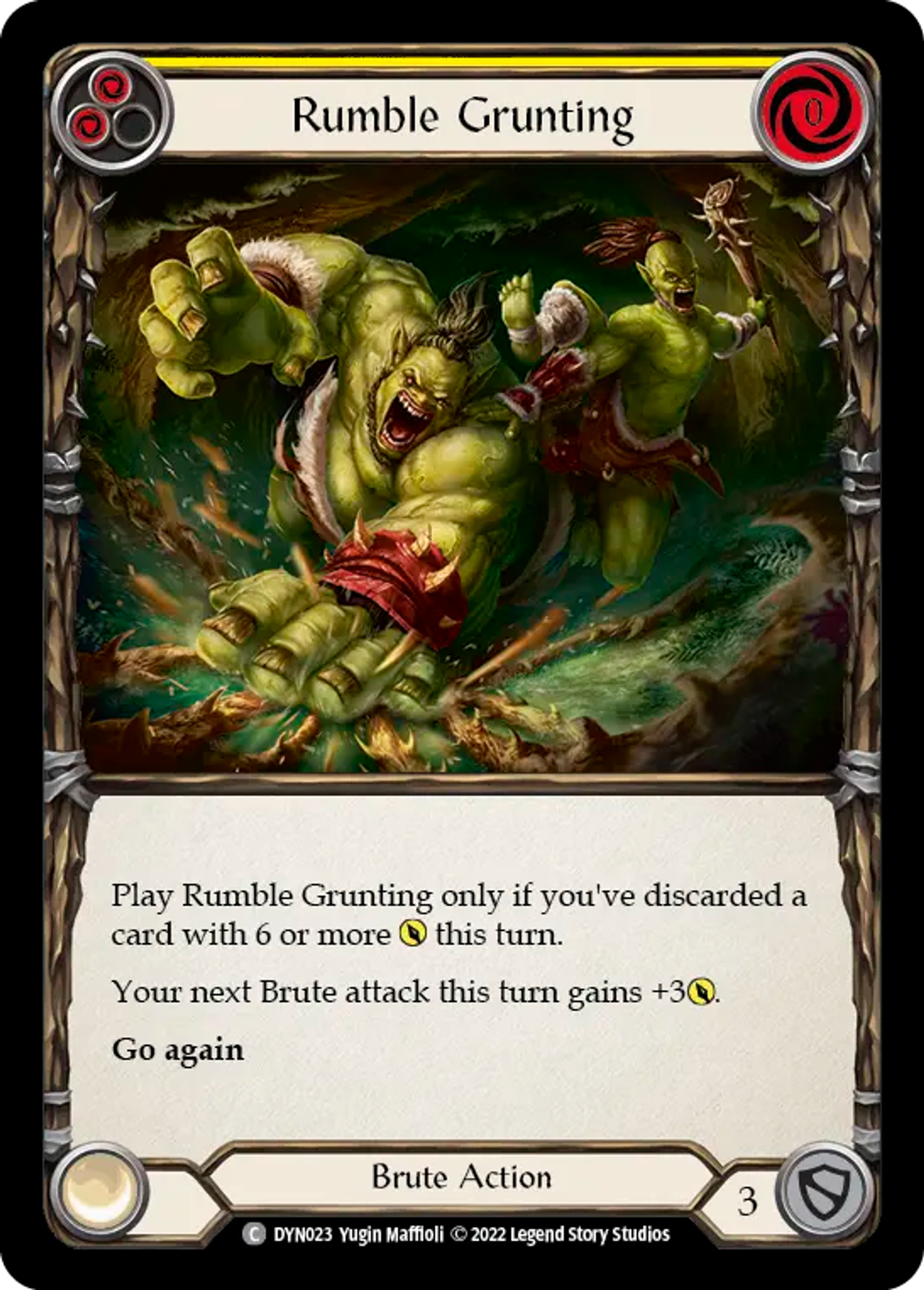 Rumble Grunting (Yellow) — Dynasty — Flesh and Blood