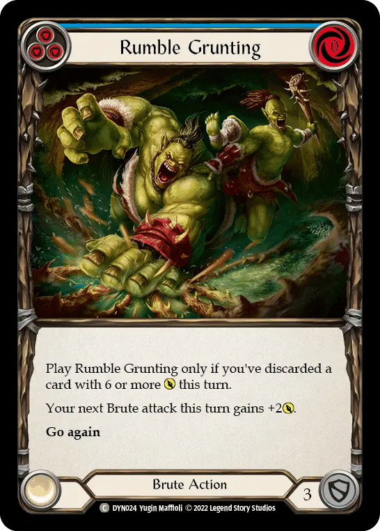 Rumble Grunting (Blue) — Dynasty — Flesh and Blood