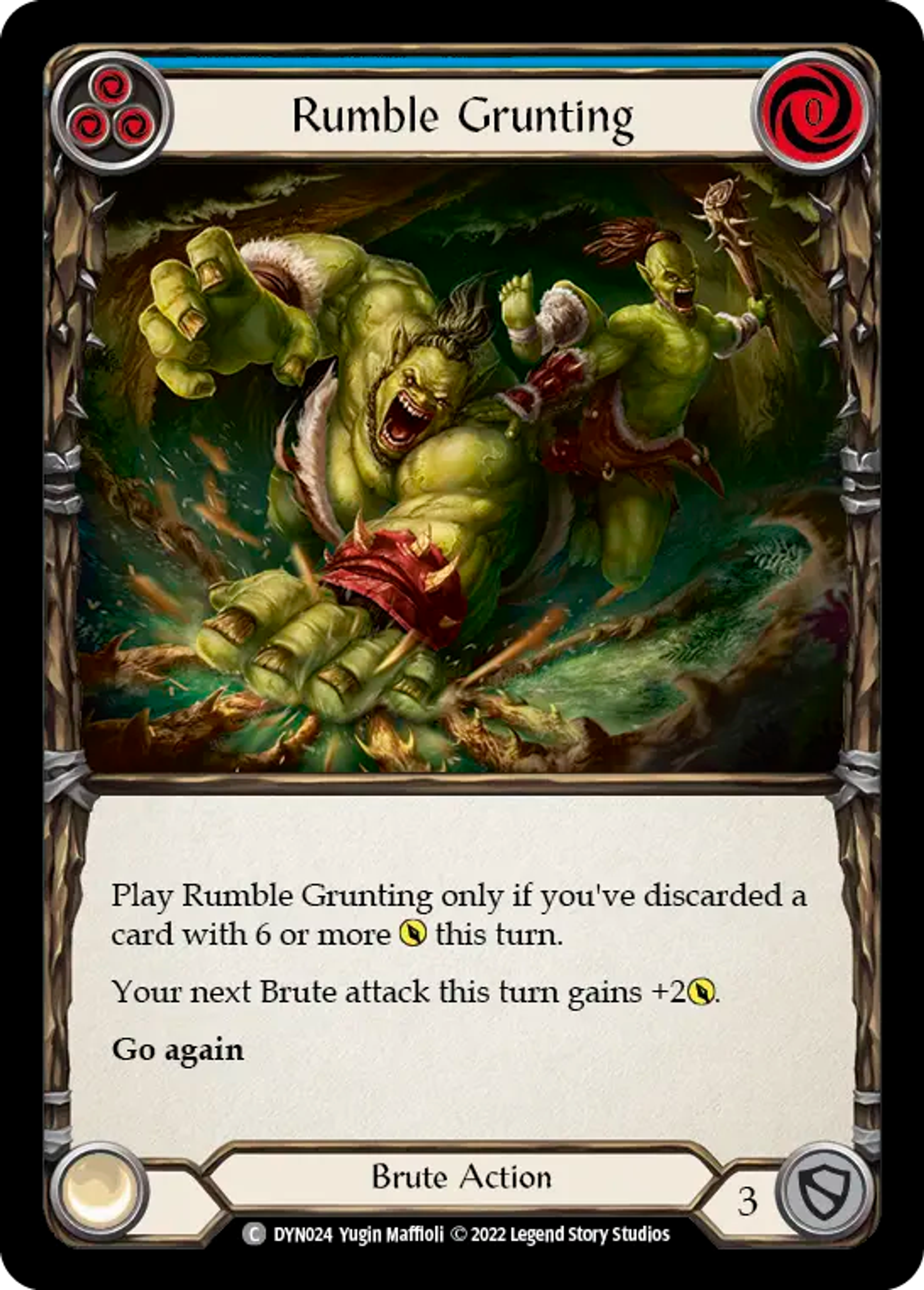 Rumble Grunting (Blue) — Dynasty — Flesh and Blood