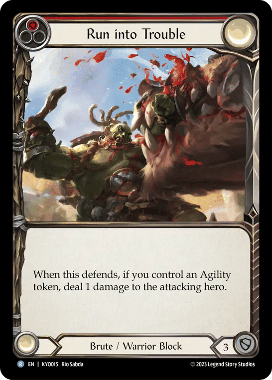 Run into Trouble (Red) — Kayo - Heavy Hitters Blitz Deck — Flesh and Blood