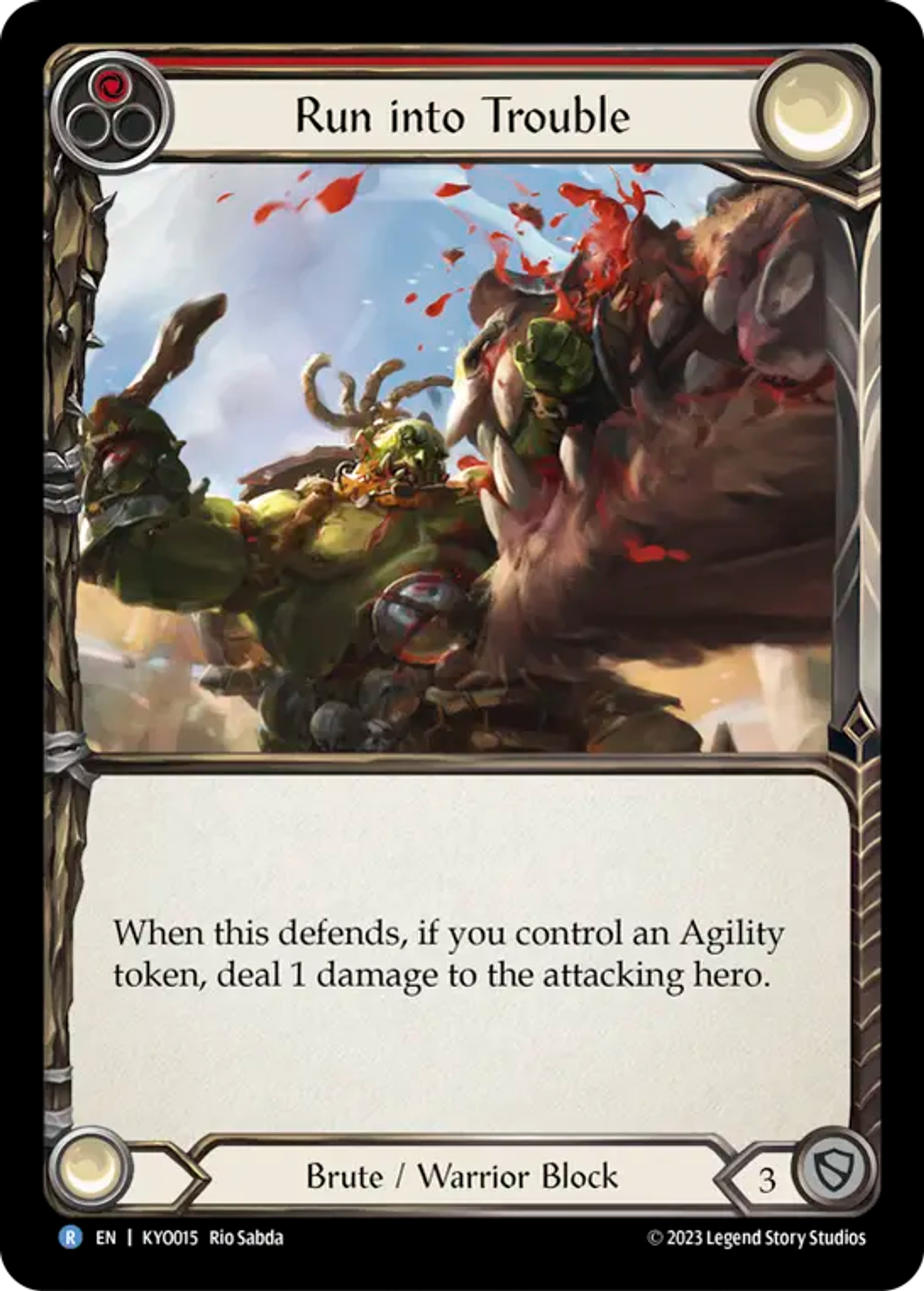 Run into Trouble (Red) — Kayo - Heavy Hitters Blitz Deck — Flesh and Blood