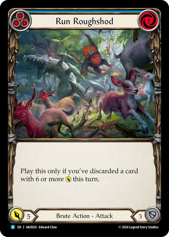 Run Roughshod (Blue) — Armory Deck - Kayo, Armed and Dangerous — Flesh and Blood