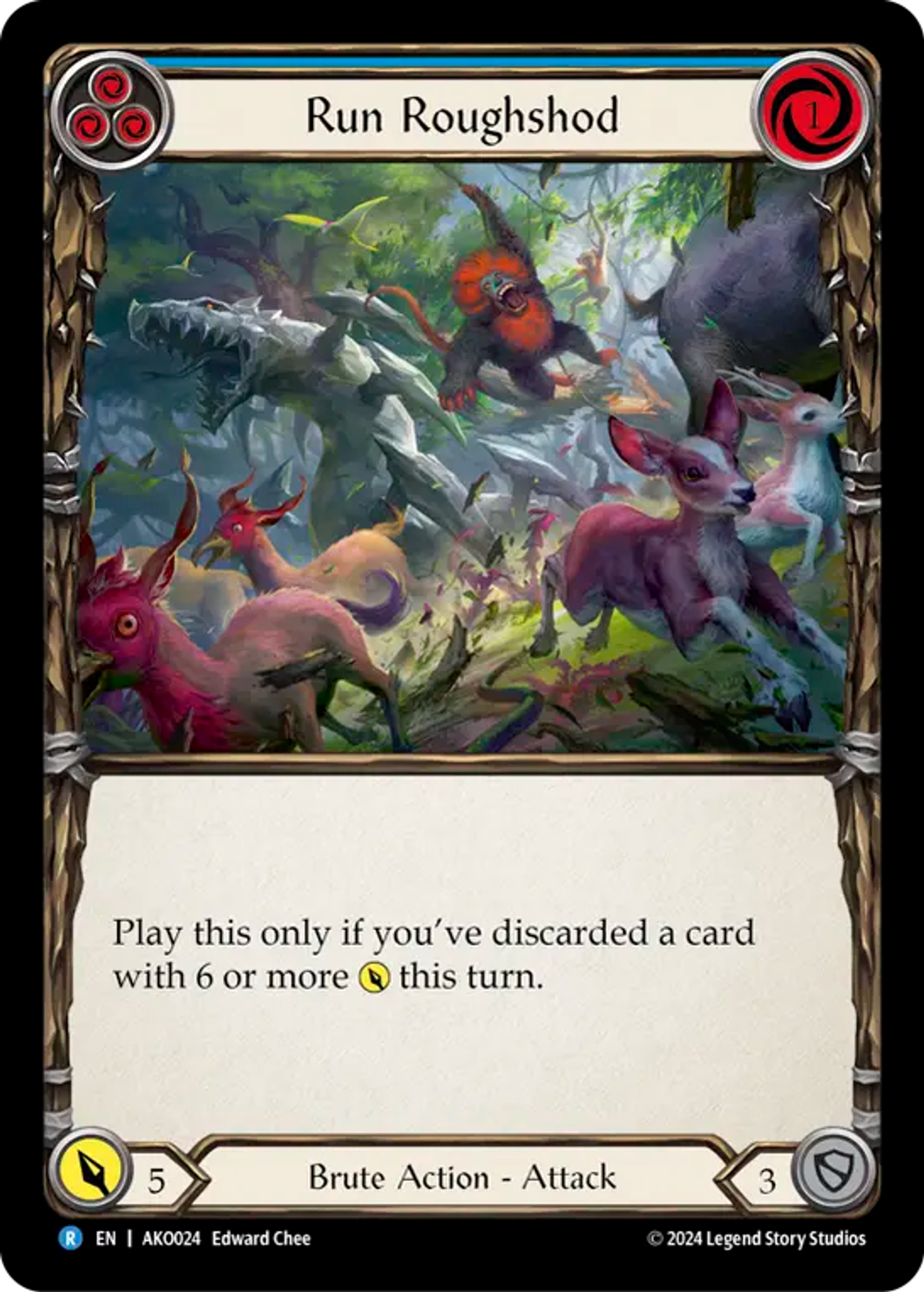 Run Roughshod (Blue) — Armory Deck - Kayo, Armed and Dangerous — Flesh and Blood