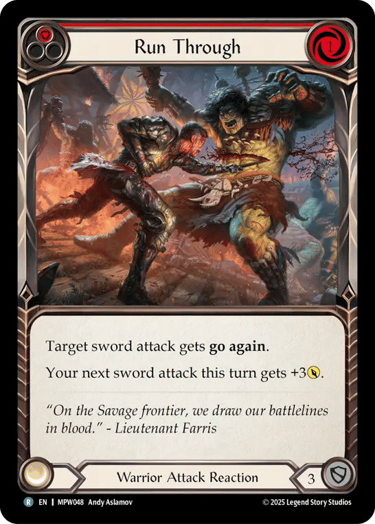 Run Through (Red) — Mastery Pack Warrior — Flesh and Blood