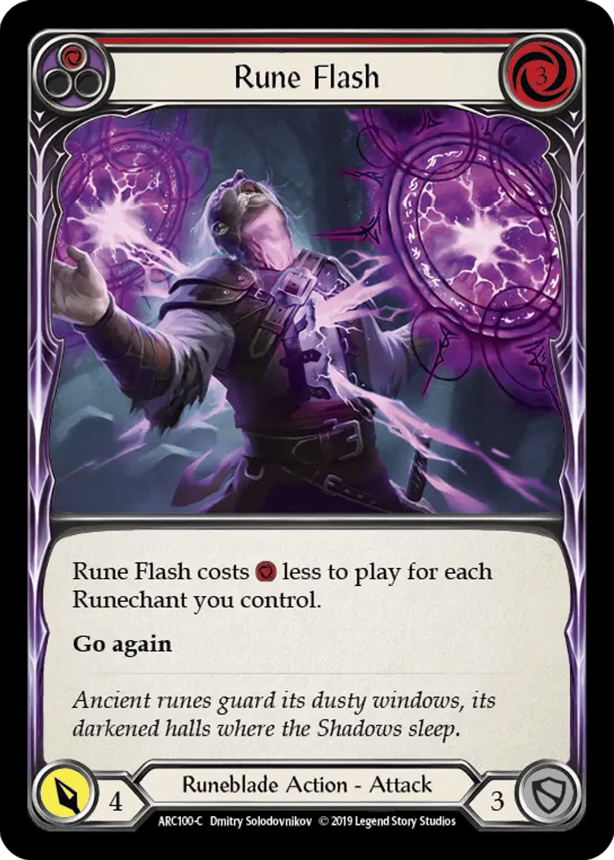 Rune Flash (Red) from Arcane Rising - Flesh and Blood