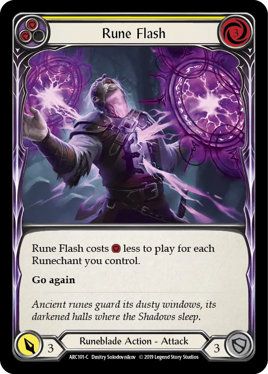 Rune Flash (Yellow) — Arcane Rising — Flesh and Blood