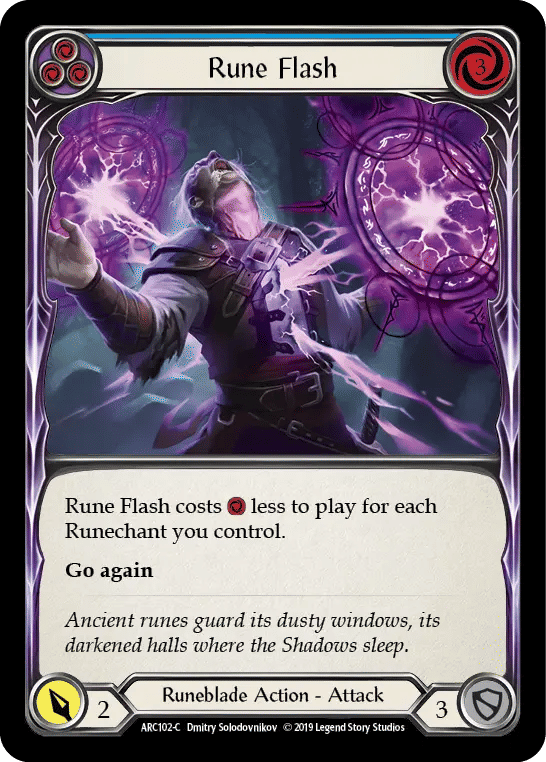 Rune Flash (Blue) — Arcane Rising — Flesh and Blood