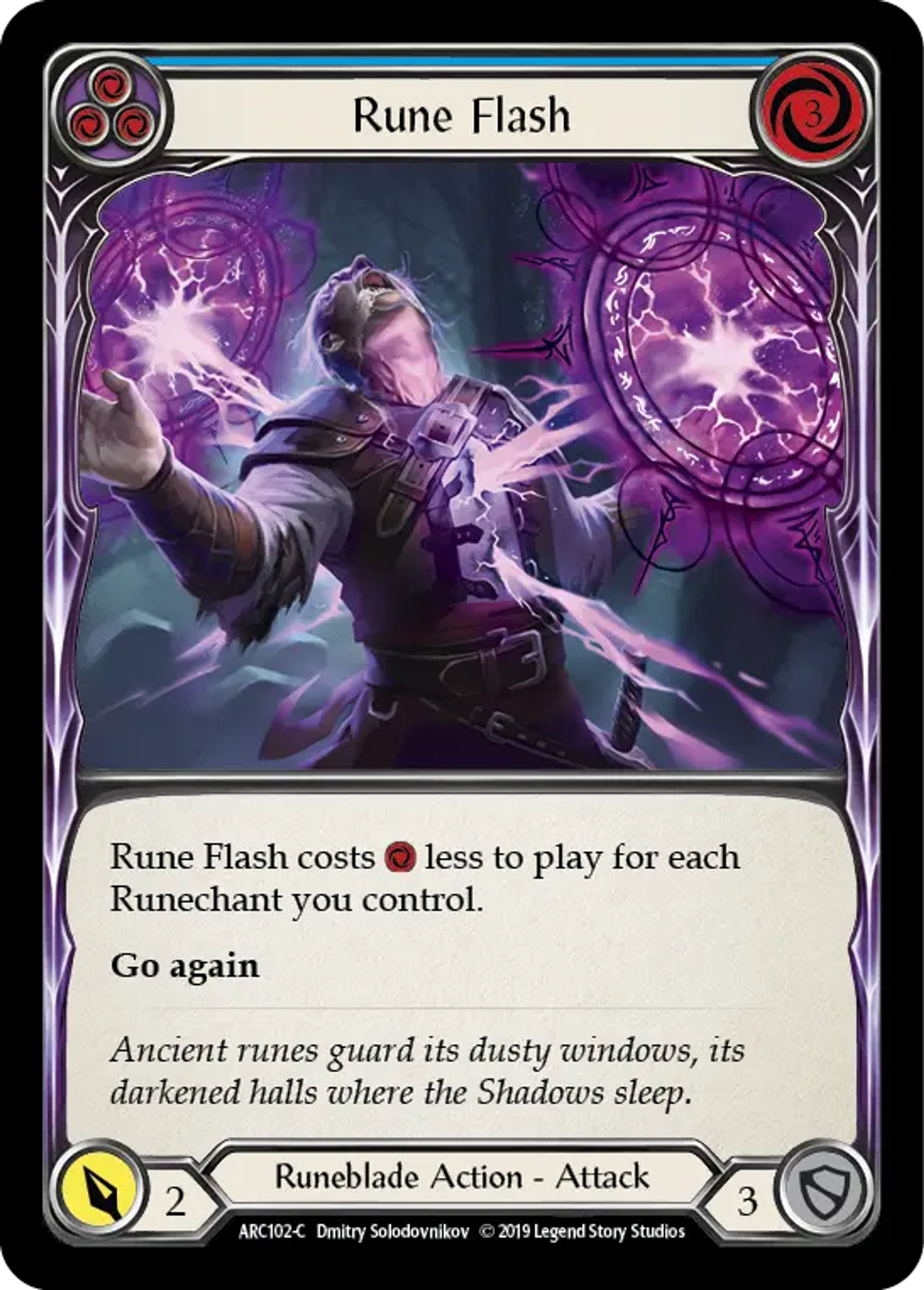 Rune Flash (Blue) — Arcane Rising — Flesh and Blood