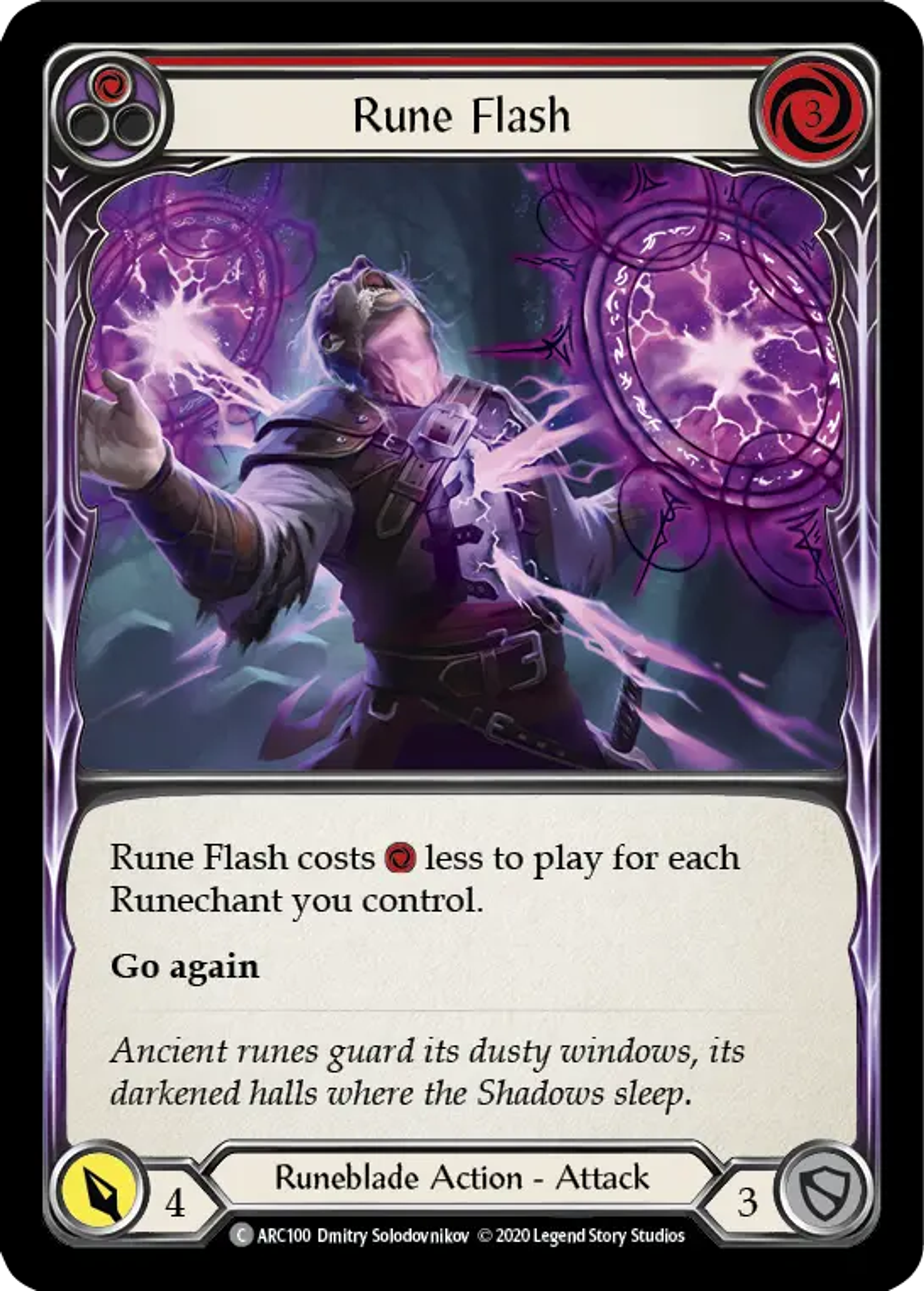 Rune Flash (Red) — Arcane Rising - Unlimited — Flesh and Blood