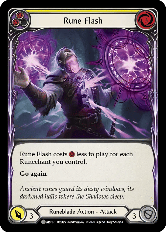 Rune Flash (Yellow) — Arcane Rising - Unlimited — Flesh and Blood