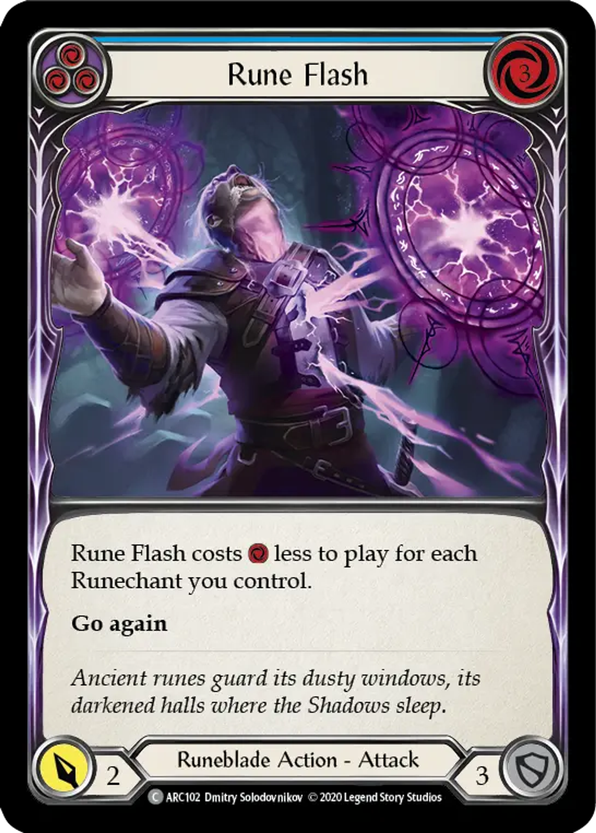 Rune Flash (Blue) — Arcane Rising - Unlimited — Flesh and Blood