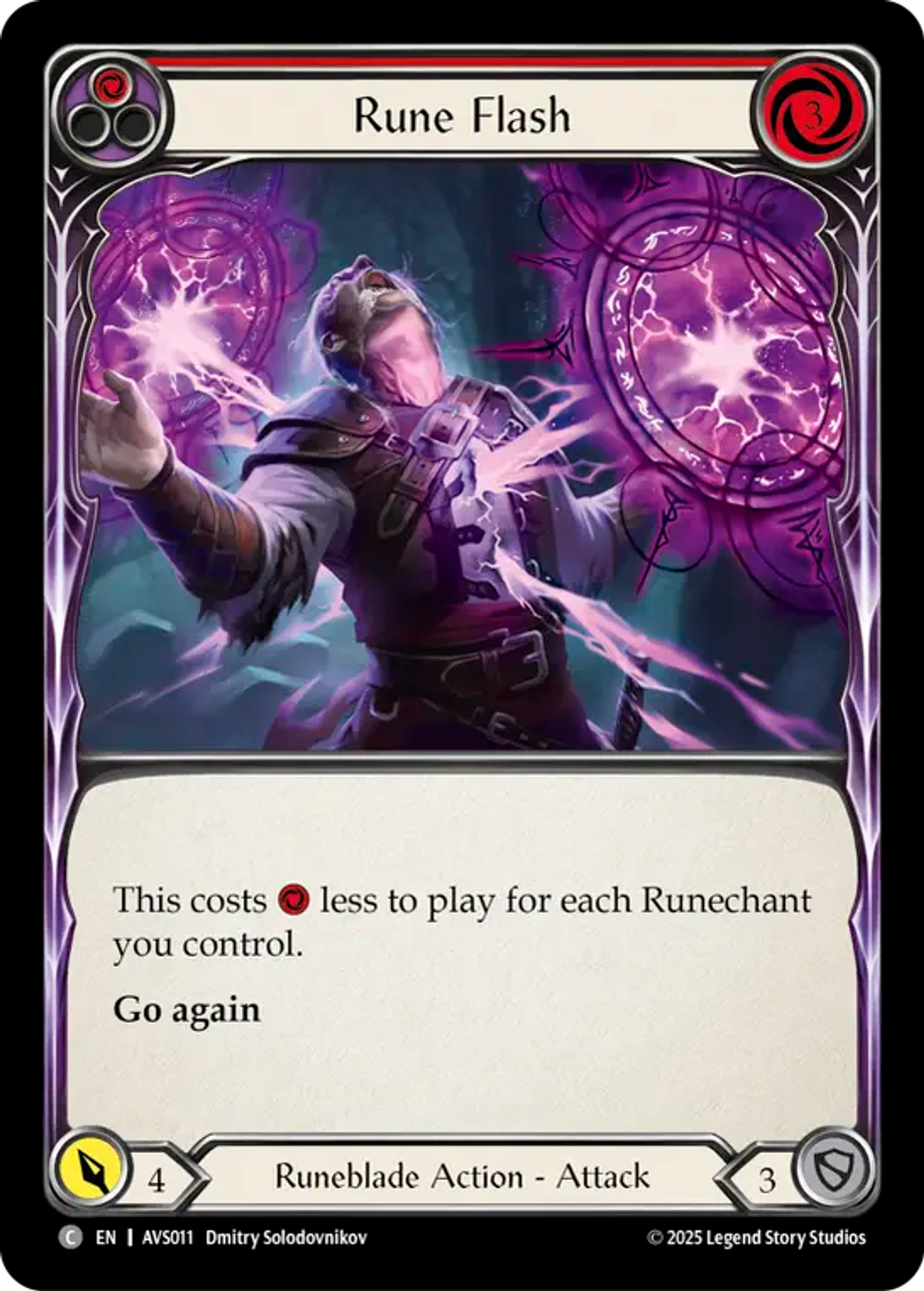 Rune Flash (Red) — Armory Deck Legends - Viserai, Rune Blood — Flesh and Blood