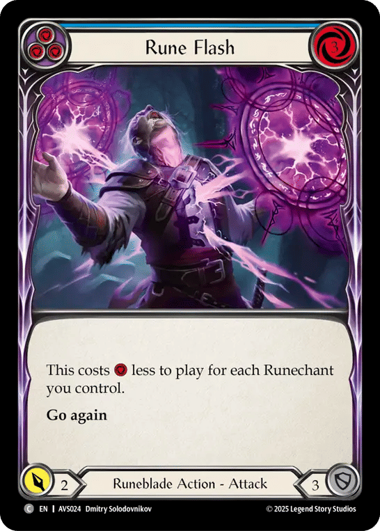 Rune Flash (Blue) — Armory Deck Legends - Viserai, Rune Blood — Flesh and Blood
