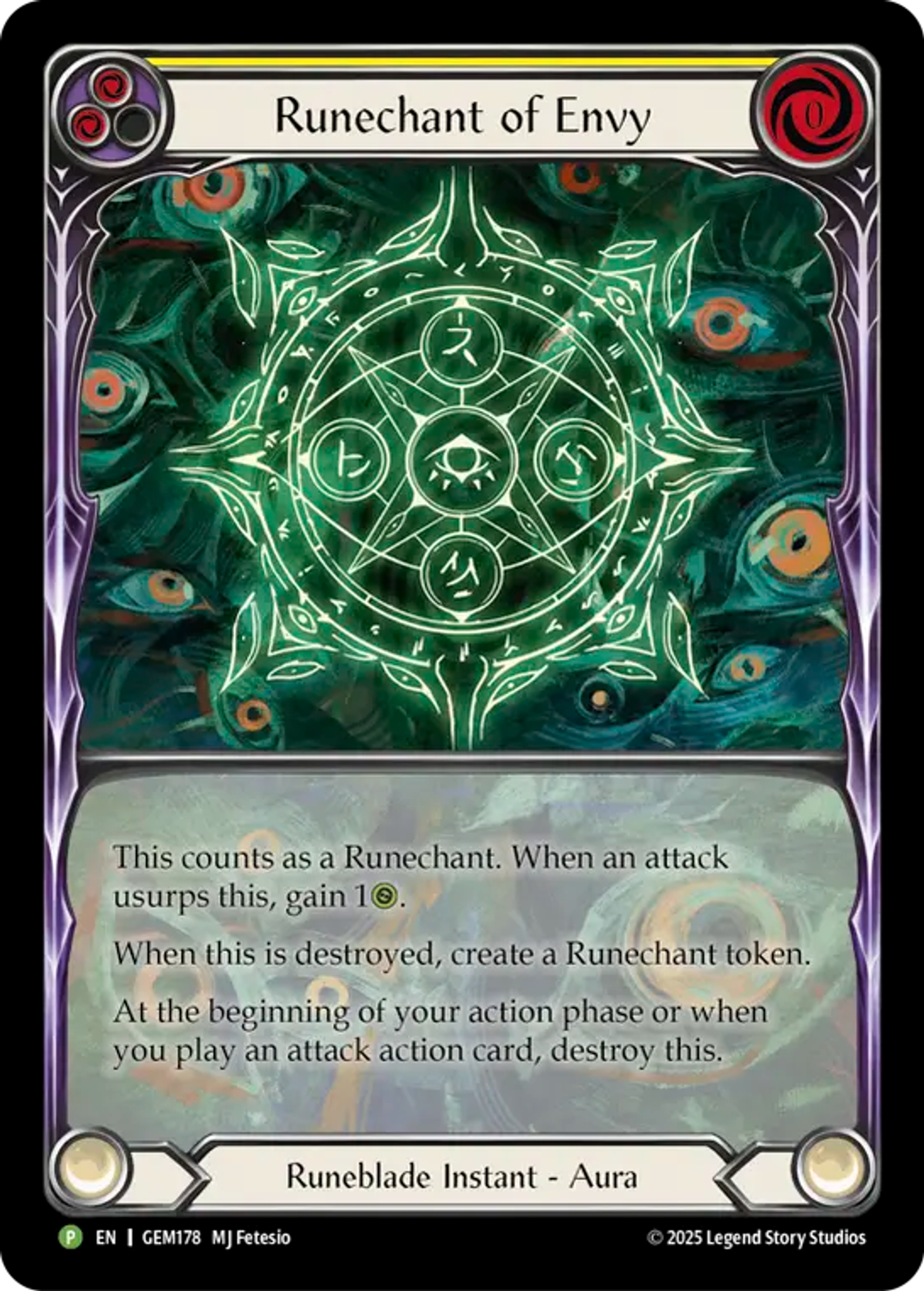 Runechant of Envy — GEM - Pack 5 — Flesh and Blood