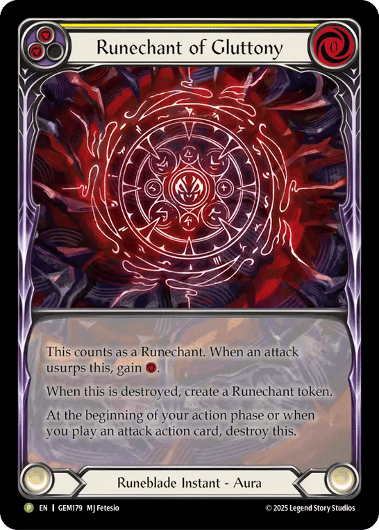 Runechant of Gluttony — GEM - Pack 5 — Flesh and Blood