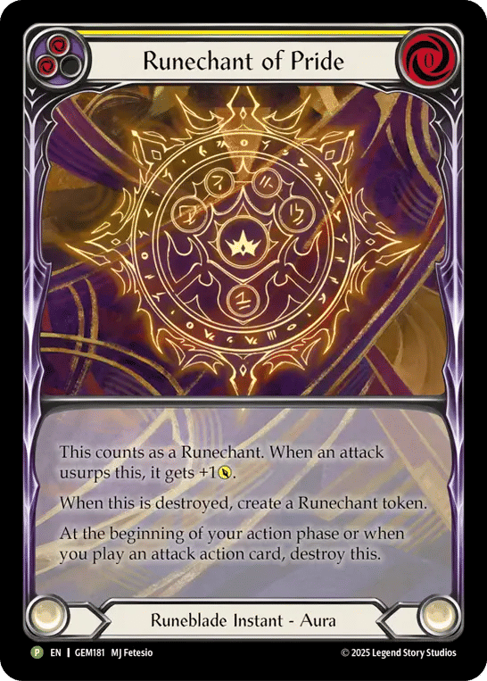 Runechant of Pride — GEM - Pack 5 — Flesh and Blood
