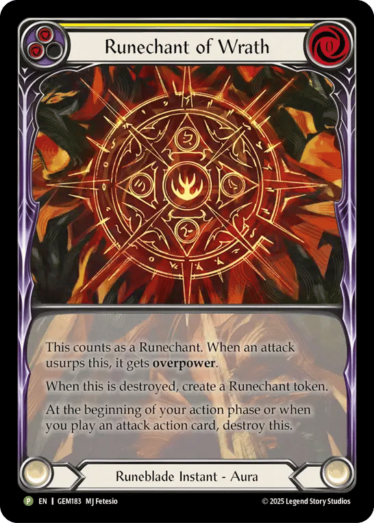 Runechant of Wrath — GEM - Pack 5 — Flesh and Blood