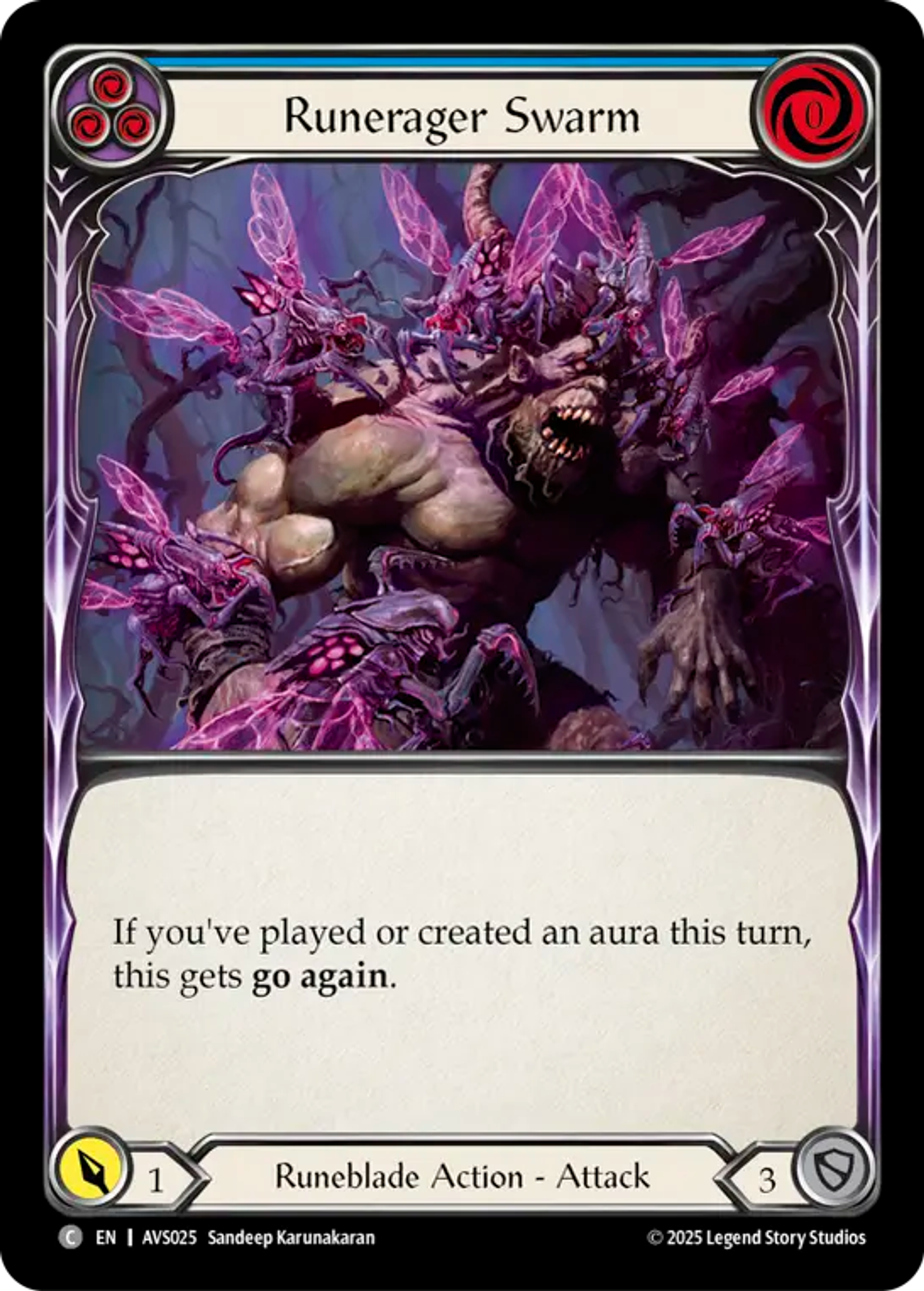 Runerager Swarm (Blue) — Armory Deck Legends - Viserai, Rune Blood — Flesh and Blood