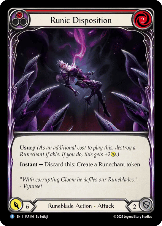 Runic Disposition (Red) — Usurp the Shadow Throne — Flesh and Blood