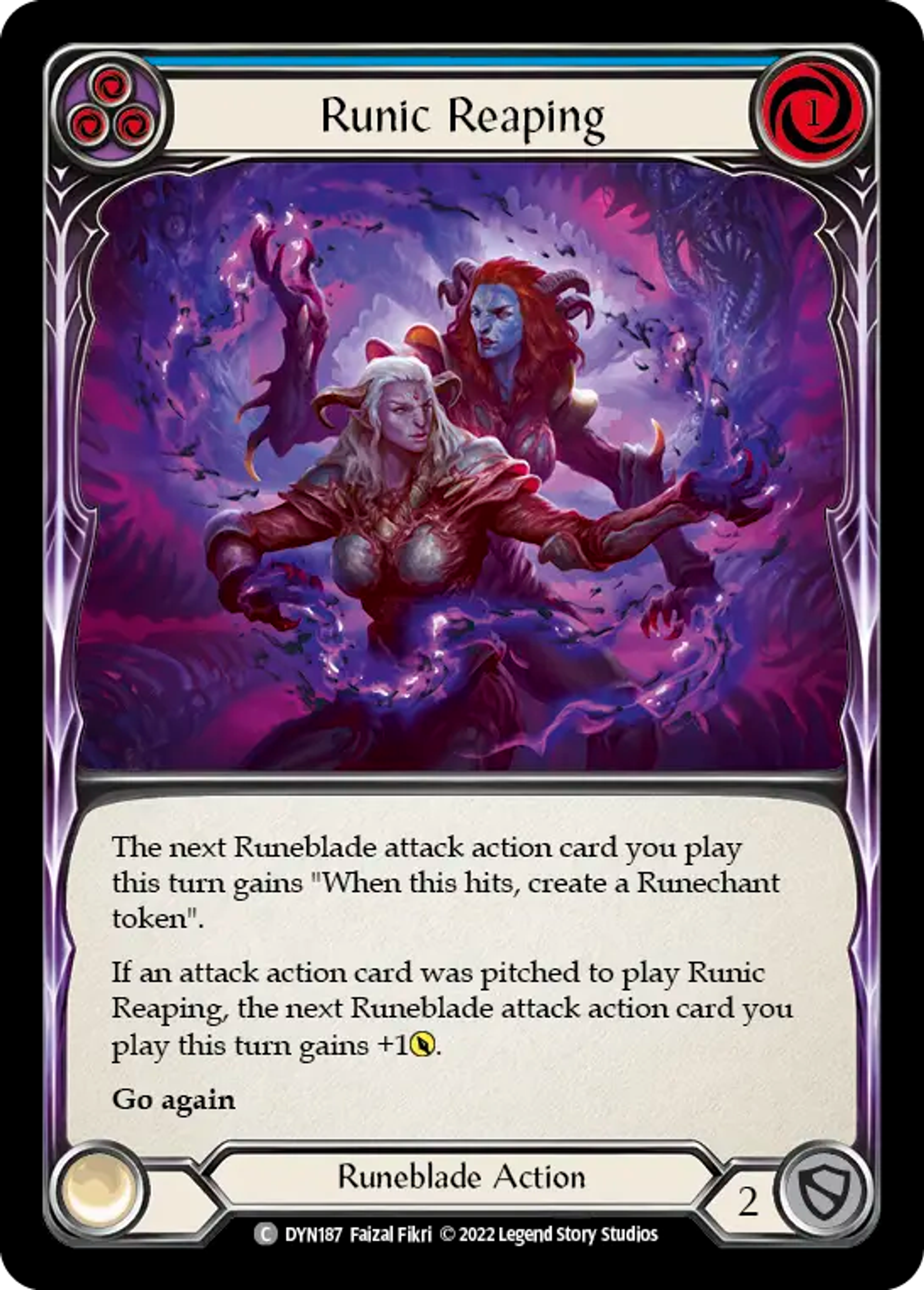 Runic Reaping (Blue) — Dynasty — Flesh and Blood