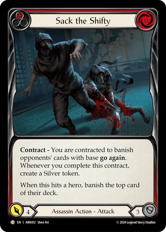 Sack the Shifty (Red) — The Hunted Blitz Deck - Arakni — Flesh and Blood