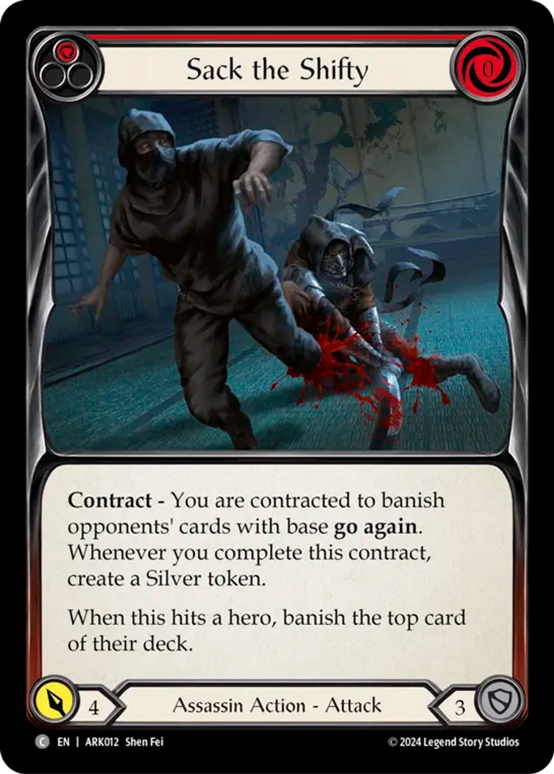 Sack the Shifty (Red) — The Hunted Blitz Deck - Arakni — Flesh and Blood