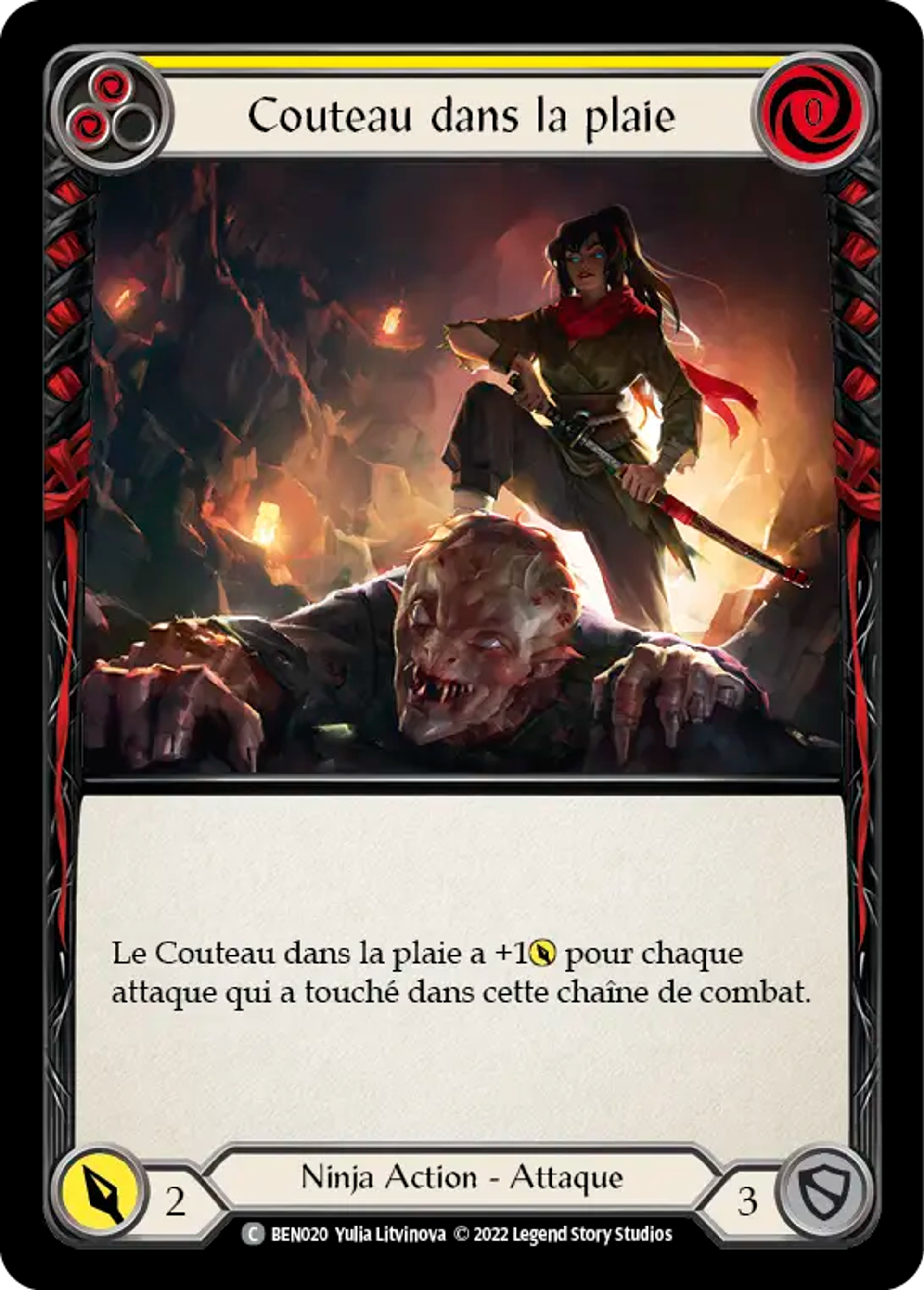 Couteau dans la plaie — Benji - Blitz Deck — Flesh and Blood