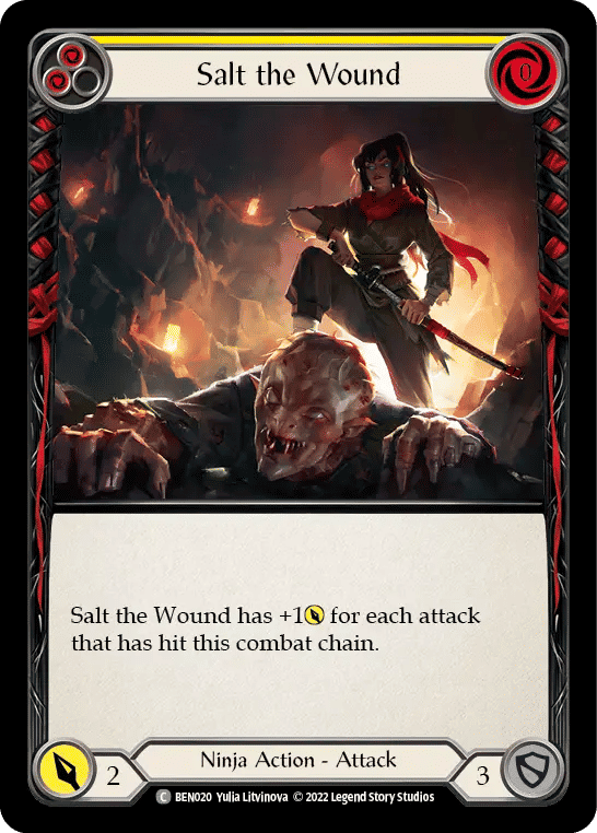 Salt the Wound (Yellow) — Benji - Blitz Deck — Flesh and Blood