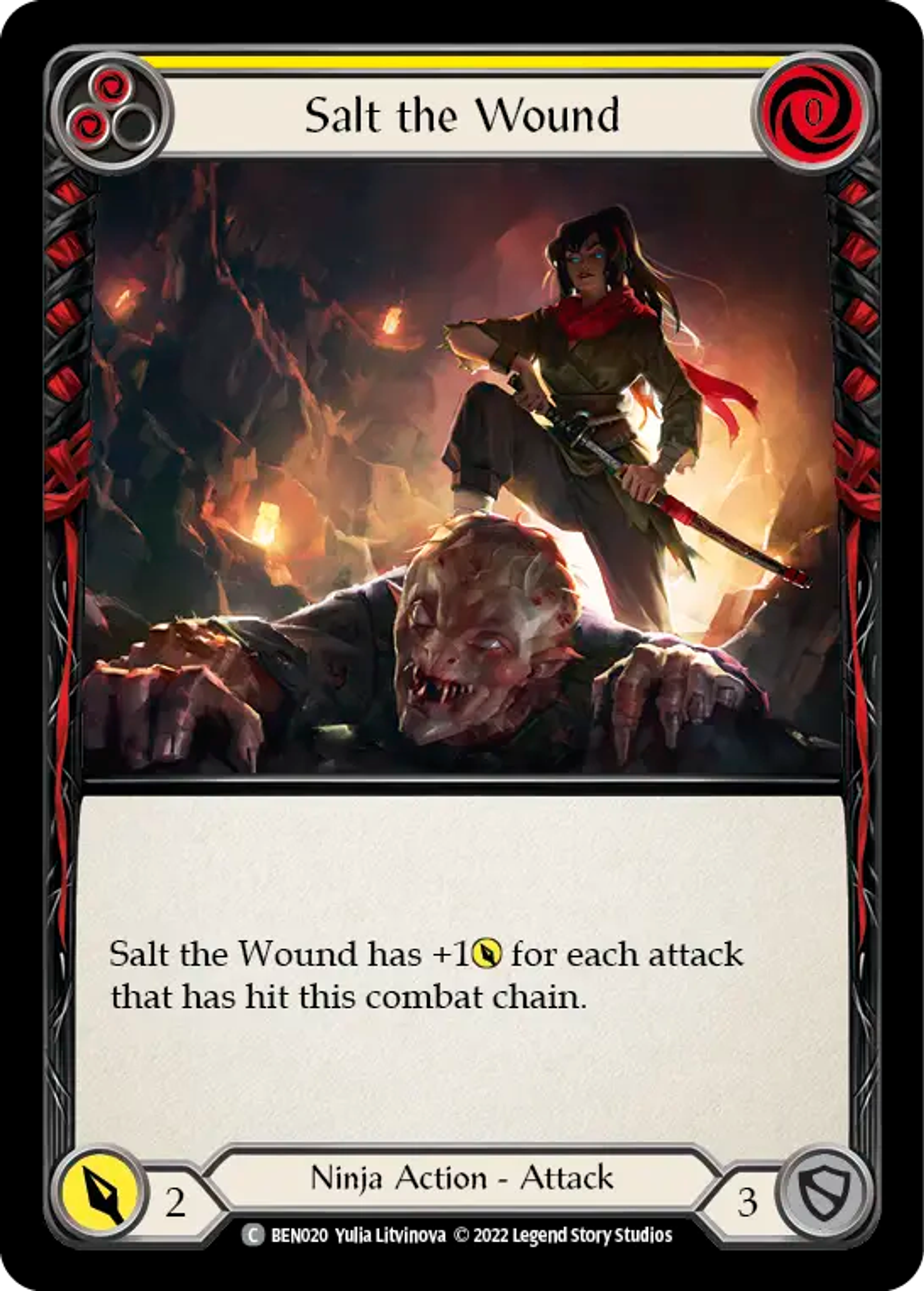 Salt the Wound (Yellow) — Benji - Blitz Deck — Flesh and Blood