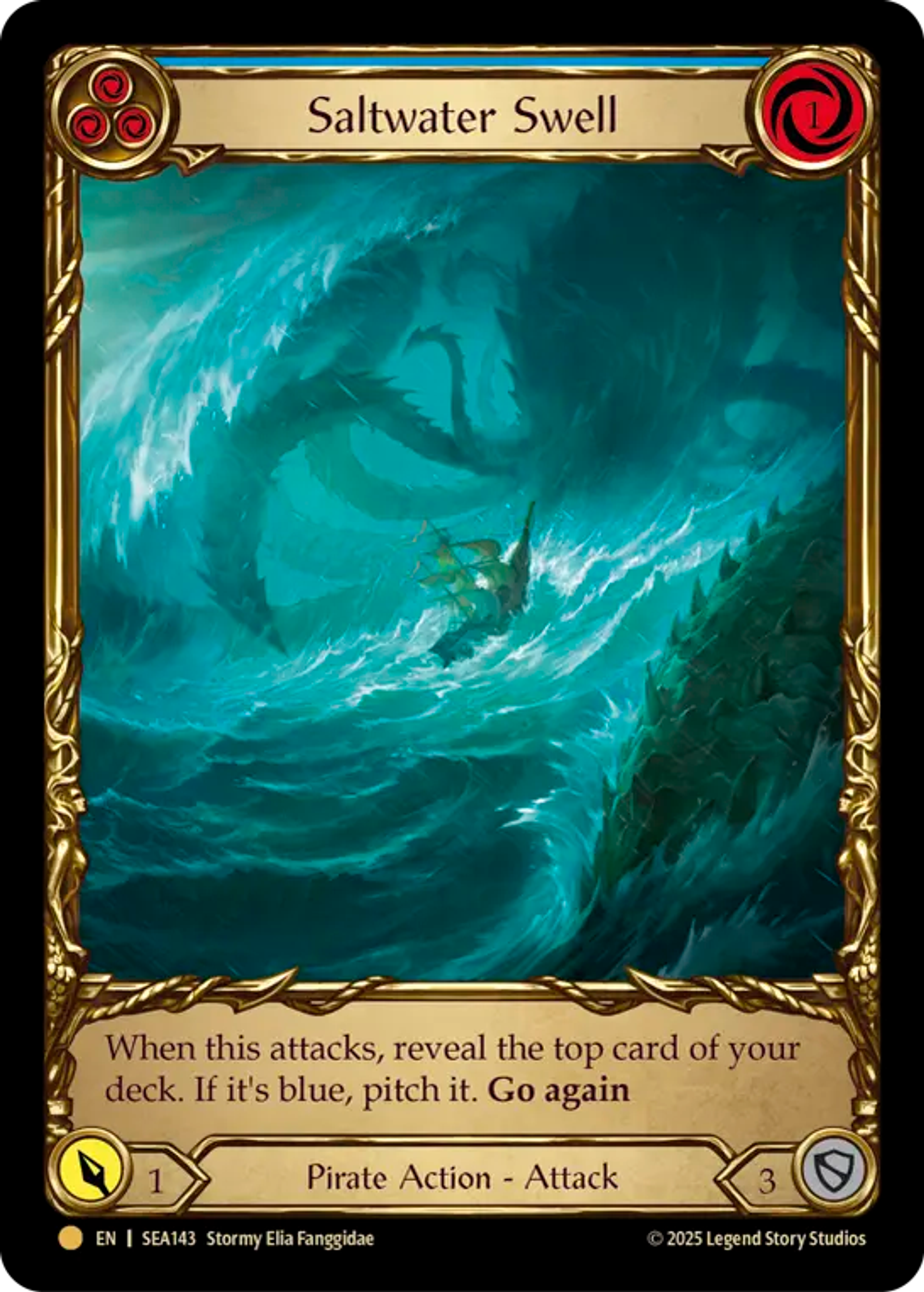 Saltwater Swell (Blue) — High Seas - Treasure Pack — Flesh and Blood