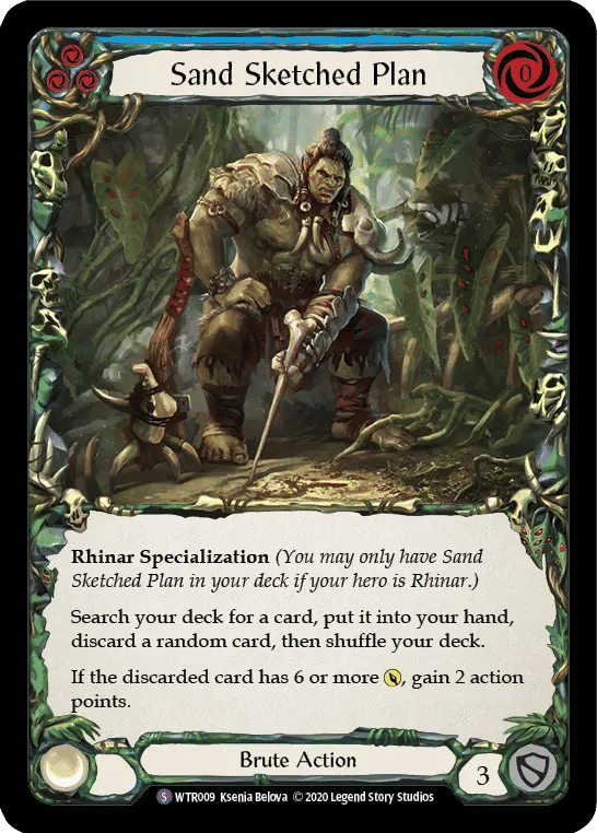 Sand Sketched Plan — Welcome to Rathe - Unlimited — Flesh and Blood