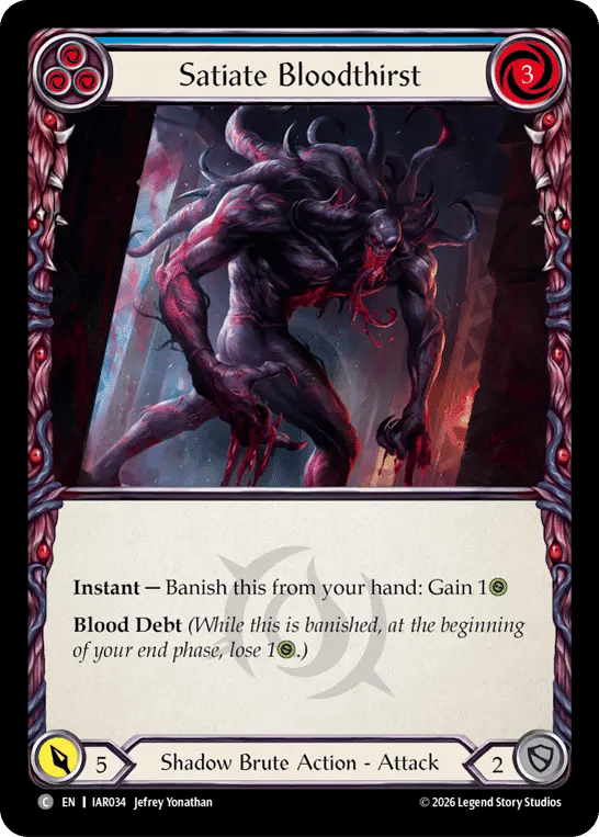 Satiate Bloodthirst (Blue) — Usurp the Shadow Throne — Flesh and Blood