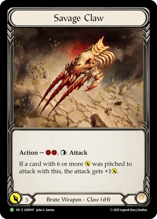Savage Claw — GEM - Pack 4 — Flesh and Blood