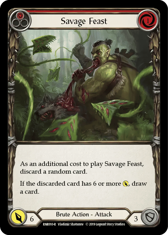 Savage Feast (Red) — Rhinar, Reckless Rampage - Hero Deck — Flesh and Blood