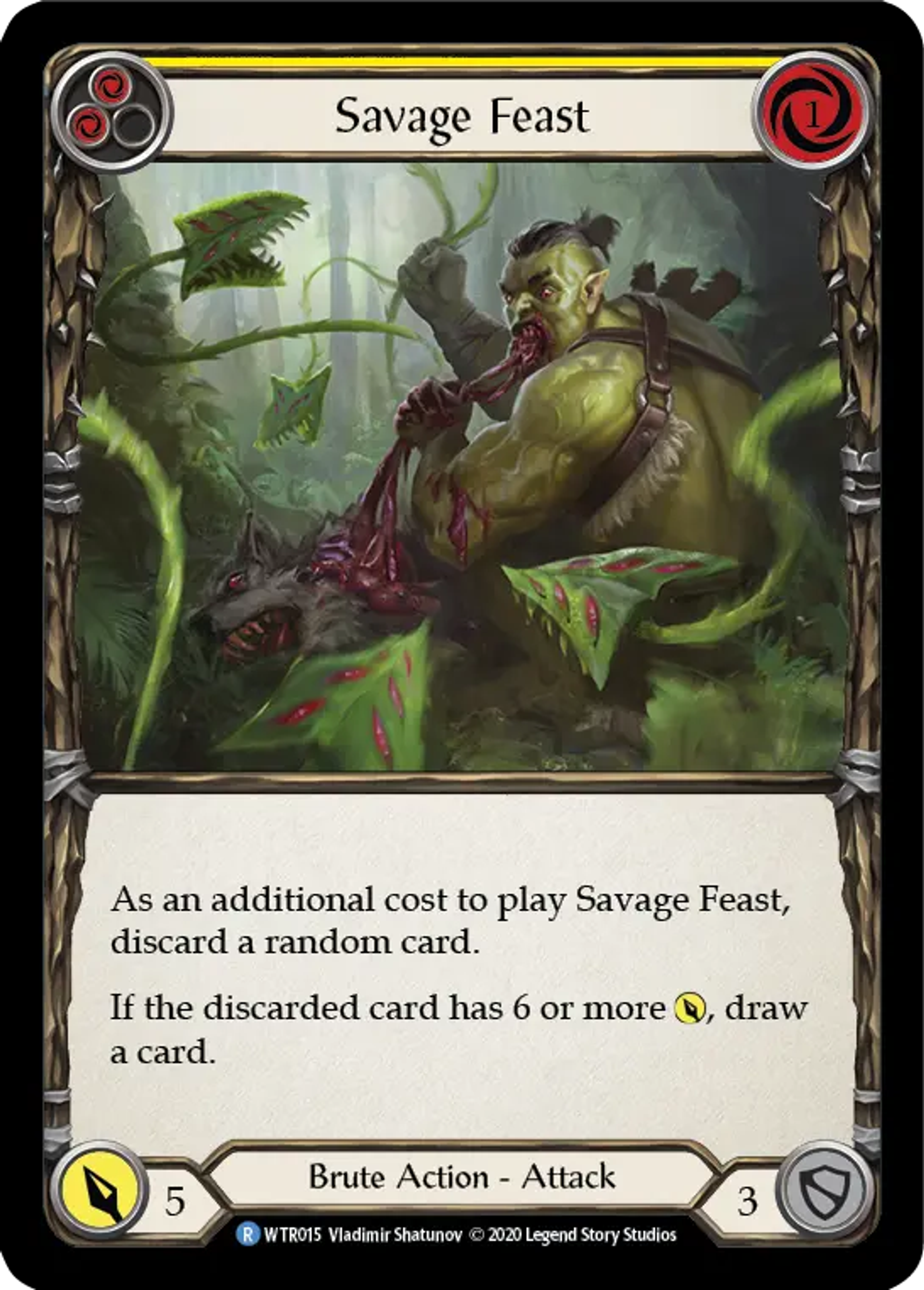 Savage Feast (Yellow) — Welcome to Rathe - Unlimited — Flesh and Blood