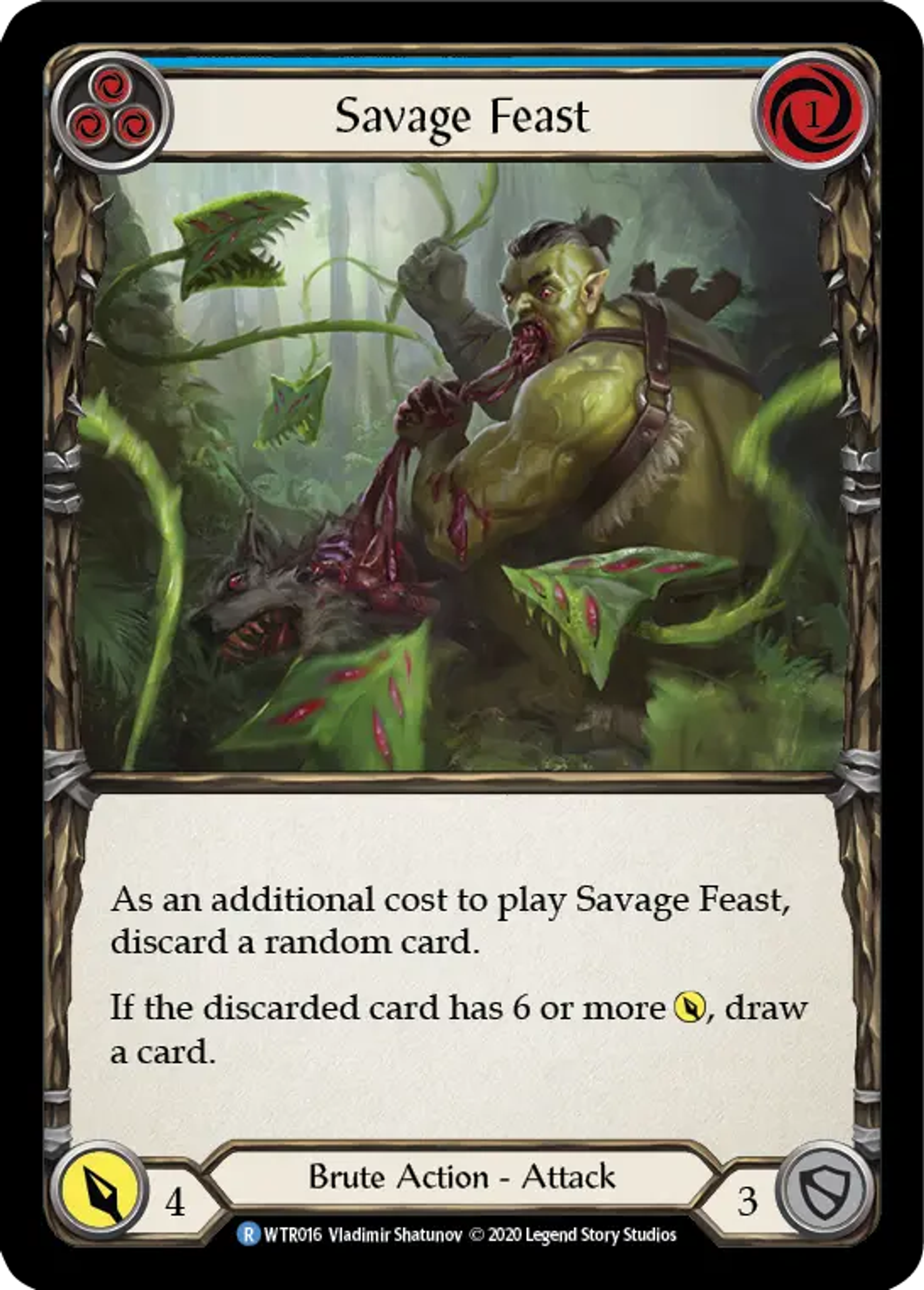 Savage Feast (Blue) — Welcome to Rathe - Unlimited — Flesh and Blood
