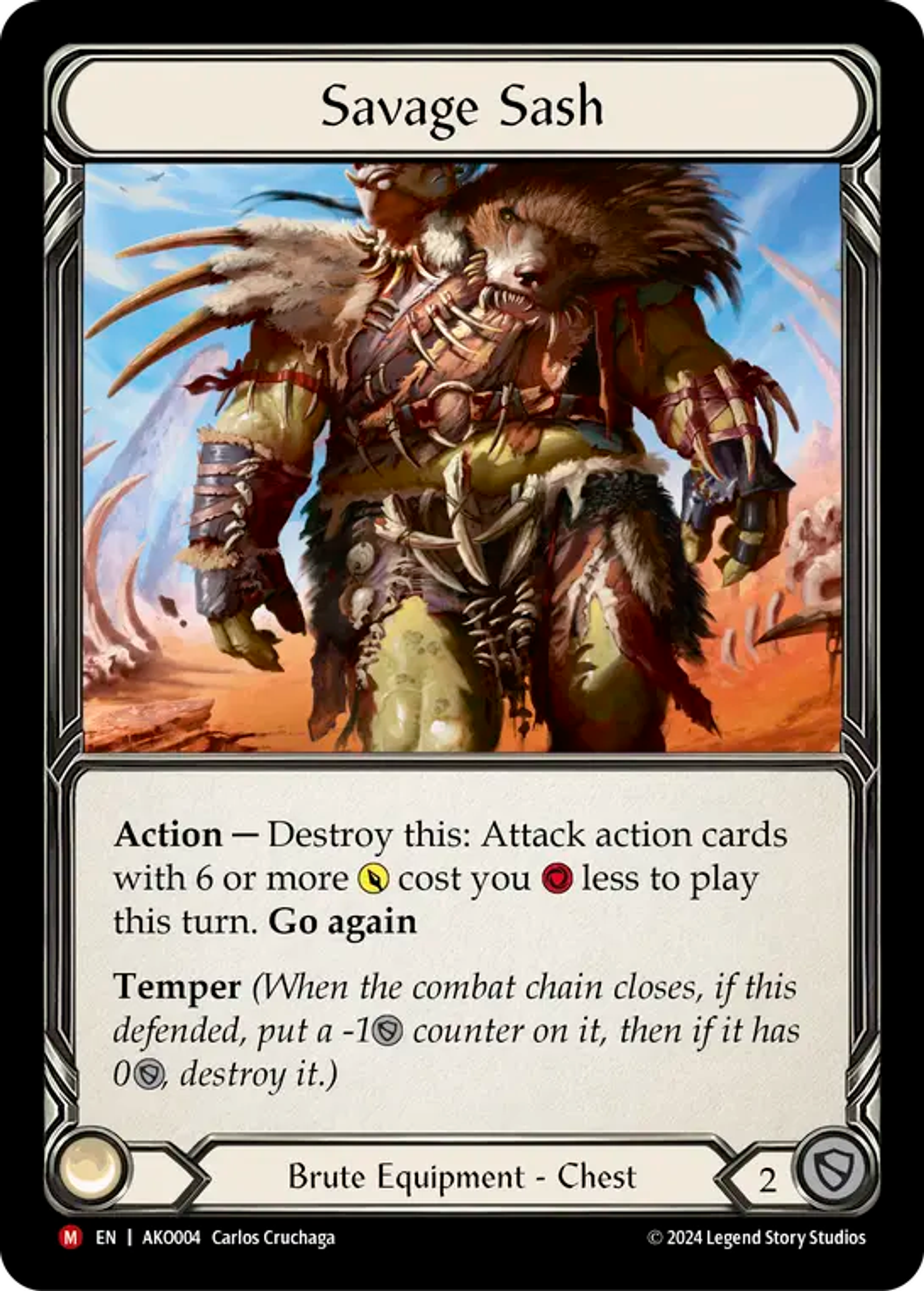 Savage Sash — Armory Deck - Kayo, Armed and Dangerous — Flesh and Blood